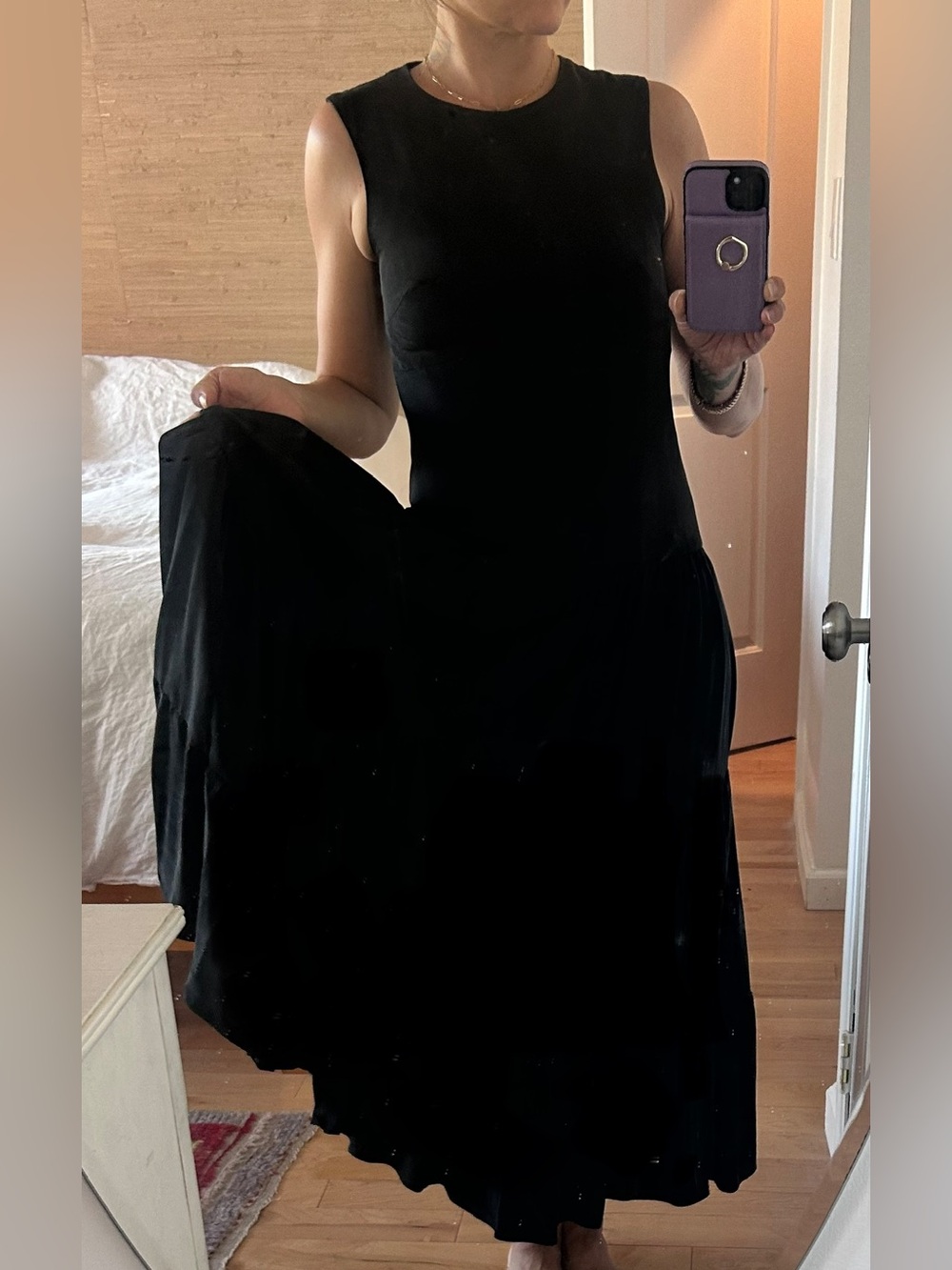 Jill Stuart Black Sleeveless Maxi Dress